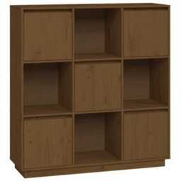Berkfield Highboard Honey Brown 110.5X35X117 Cm Solid Wood Pine - thumbnail 2