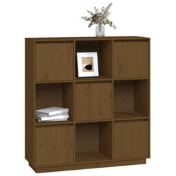 Berkfield Highboard Honey Brown 110.5X35X117 Cm Solid Wood Pine - thumbnail 7
