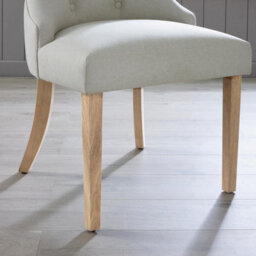 Furniturebox Set Of 2 Dining Chairs - Belgravia Premium Dining Chairs - Cream Fabric Oak Leg Dining Chairs - Kitchen Dining Room Chairs - thumbnail 8