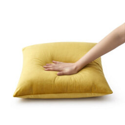 Ameha Ochre Plain Velvet Cushions Set, 18X18 Inch, Includes 2 Filled Cushions & 2 Covers, Breathable & Anti Allergic - thumbnail 7