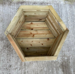 2025 Simply Wood Signature Classic Hexagon Planter - Extra Large - thumbnail 3