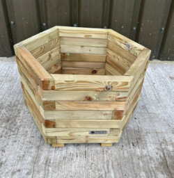 2025 Simply Wood Signature Classic Hexagon Planter - Extra Large - thumbnail 2