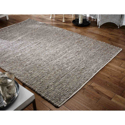Melrose Hand Woven Taupe Sahara Wool Large Indoor Area Rug 160/230Cm - image 1
