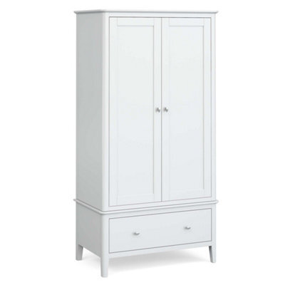Chester White Double Wardrobe With Drawer - By Roseland Furniture - image 1