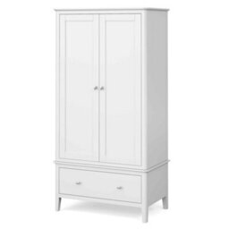 Chester White Double Wardrobe With Drawer - By Roseland Furniture - thumbnail 2