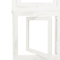 Vidaxl Room Divider 4 Panels White Solid Wood Paulownia - thumbnail 7