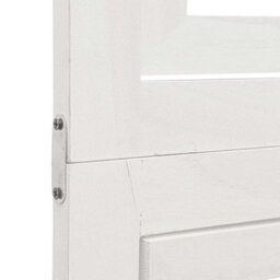 Vidaxl Room Divider 4 Panels White Solid Wood Paulownia - thumbnail 8