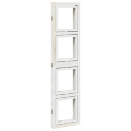 Vidaxl Room Divider 4 Panels White Solid Wood Paulownia - thumbnail 6