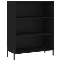 Berkfield Shelf Cabinet Black 69.5X32.5X90 Cm Engineered Wood - thumbnail 2