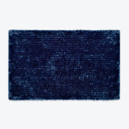 Allure Bath Fashions Velvet Chenille Bobble Bath Mat Non-Slip - Navy
