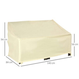 Outsunny Outdoor Furniture Cover 2 Seater Loveseat Protection 140X84X94Cm - thumbnail 3