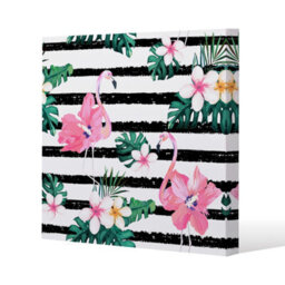 Andrew Lee Floral Flamingos (Canvas Print) / 101 X 101 X 4Cm - thumbnail 2