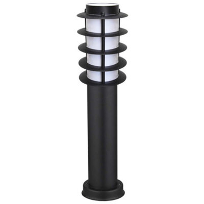 Long Life Lamps Company Modern Outdoor Bollard Light Stainless Steel Opaque Diffuser Zlc309Bk - image 1
