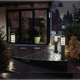 Long Life Lamps Company Modern Outdoor Bollard Light Stainless Steel Opaque Diffuser Zlc309Bk - thumbnail 8
