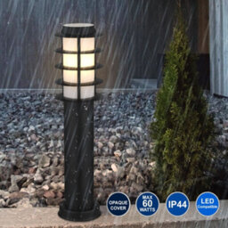 Long Life Lamps Company Modern Outdoor Bollard Light Stainless Steel Opaque Diffuser Zlc309Bk - thumbnail 9