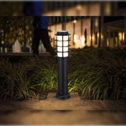 Long Life Lamps Company Modern Outdoor Bollard Light Stainless Steel Opaque Diffuser Zlc309Bk - thumbnail 6