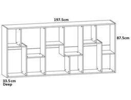 Impact Furniture Cube Storage Unit Shelving Bookcase Open Shelves Display Organizer Room Divider Oak Tetrix - thumbnail 8