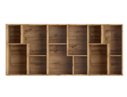 Impact Furniture Cube Storage Unit Shelving Bookcase Open Shelves Display Organizer Room Divider Oak Tetrix - thumbnail 5
