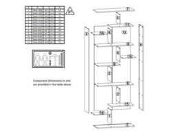 Impact Furniture Cube Storage Unit Shelving Bookcase Open Shelves Display Organizer Room Divider Oak Tetrix - thumbnail 7