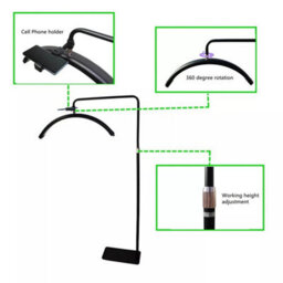 180Cm 36W Floor Lamp Led Half-Moon Shaped Light Lash Light Eyelash Tech Skincare - thumbnail 3