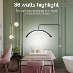 180Cm 36W Floor Lamp Led Half-Moon Shaped Light Lash Light Eyelash Tech Skincare - thumbnail 6