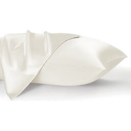 Ameha Ivory Stain Silk Pillowcase Ultra Soft Breathable Pillow Covers For Hair & Skin Friendly Standard Size 50X75 Cm - thumbnail 2