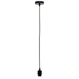 First Choice Lighting Set Of 2 Cassidy - Black Ceiling Pendant Flex Kits For Easy Fit Shades - thumbnail 2