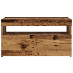 Berkfield Modern Tv Cabinet With Led Lights Old Wood 75X35X40 Cm Engineered Wood - thumbnail 7