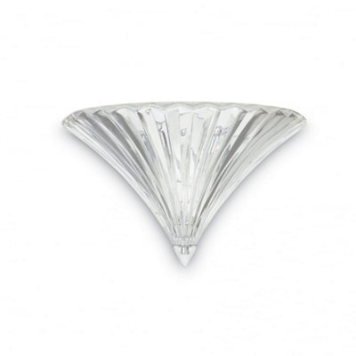 Ideal Lux Santa 1 Light Indoor Large Wall Uplighter Clear With Glass, E14