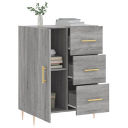 Berkfield Classic Sideboard Grey Sonoma 69.5X34X90 Cm Engineered Wood - thumbnail 4