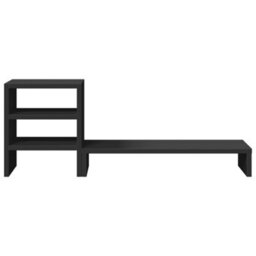 Walplus Monitor Stand With Desk Organiser Black Engineered Wood - thumbnail 4