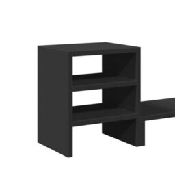 Walplus Monitor Stand With Desk Organiser Black Engineered Wood - thumbnail 7