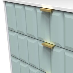 Cube Ready Assembled Matt Duck Egg & White No Effect 3 Drawer Wide Chest (H)695mm (W)765mm (D)415mm - thumbnail 4