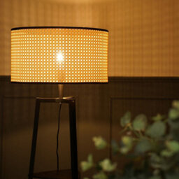 Valuelights Hiru Black 3 Tier Shelf Floor Lamp With Natural Cane Shade And Bulb - thumbnail 3