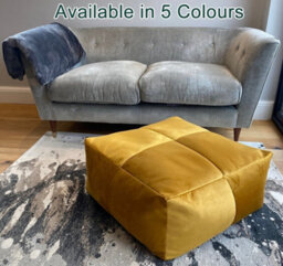 Beautiful Beanbags Luxury Plush Velvet Beanbag Mega Cube Xl Pouffe Bean Bags - Grey - thumbnail 2