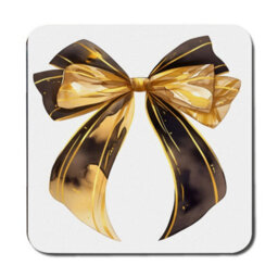 Benjamin Tate Design Placemat Coaster Set Designer Gold Ribbon Artwork Collection With Wood Bottom For Elegant Tables - thumbnail 3