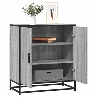 Vidaxl Sideboard Grey Sonoma 68X35X76 Cm Engineered Wood And Metal - image 1