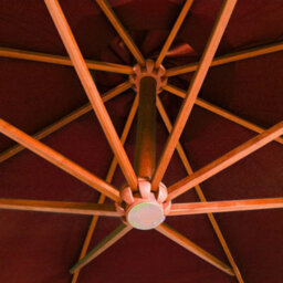 Berkfield Sturdy Hanging Parasol With Pole Terracotta 3.5X2.9 M Solid Fir Wood - thumbnail 5