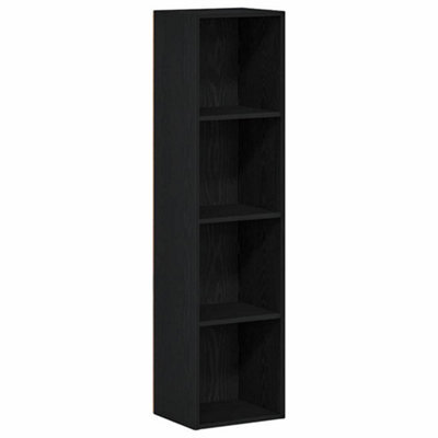 Berkfield Modern Bookcase Black Oak 36X30X143 Cm Engineered Wood - image 1