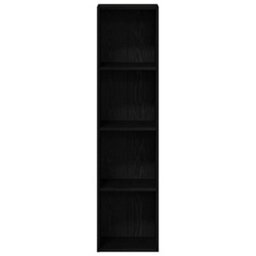 Berkfield Modern Bookcase Black Oak 36X30X143 Cm Engineered Wood - thumbnail 6