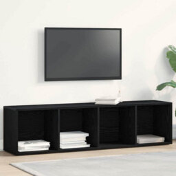 Berkfield Modern Bookcase Black Oak 36X30X143 Cm Engineered Wood - thumbnail 5