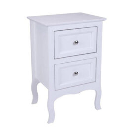 New Bedside Table Cabinet Storage Unit Chest Of 2 Drawers Organiser Bedroom - thumbnail 4