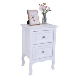 New Bedside Table Cabinet Storage Unit Chest Of 2 Drawers Organiser Bedroom - thumbnail 5