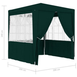 Walplus Professional Party Tent Garden Gazebo Canopy With Side Walls 2X2 M Green - thumbnail 8
