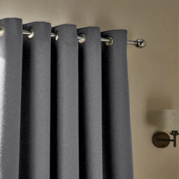 Ameha Plain 100%blackout Curtain For Kitchen Window Treatment Linen Texture Fabric Curtain Charcoal Ready Made Thermal Insulated 66'x54' - thumbnail 8