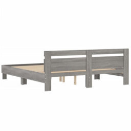 Berkfield Bed Frame Without Mattress Grey Sonoma 180X200 Cm Super King - thumbnail 7