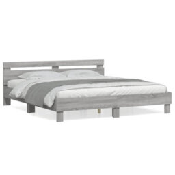 Berkfield Bed Frame Without Mattress Grey Sonoma 180X200 Cm Super King - thumbnail 2