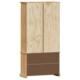 Berkfield Glass Display Cabinet Vigo 85X35X170 Cm Solid Wood Pine - thumbnail 7