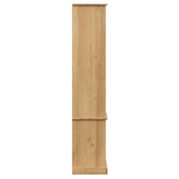 Berkfield Glass Display Cabinet Vigo 85X35X170 Cm Solid Wood Pine - thumbnail 6