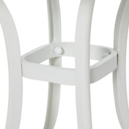 Wyld Haus Zisu 53Cm White Cast Aluminium Square Outdoor Bistro Table With Parasol Hole - thumbnail 8